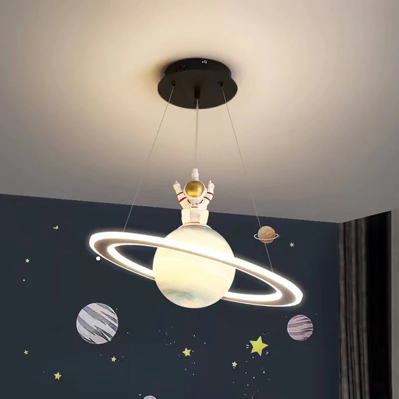 Children's LED Hanging Light Fixture - Starry Night Design