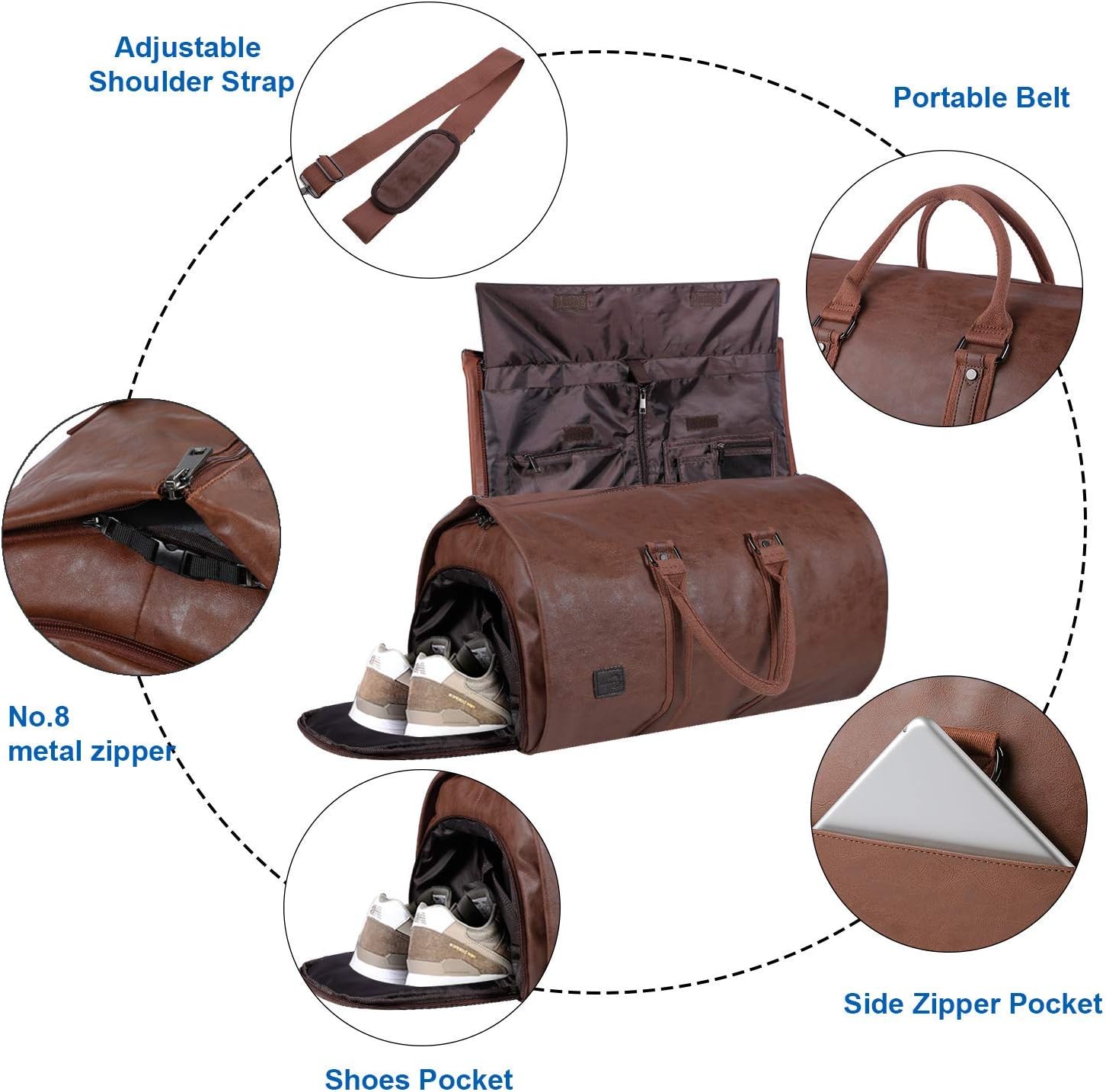 Dual-Function Travel Garment Bag with Waterproof Protection