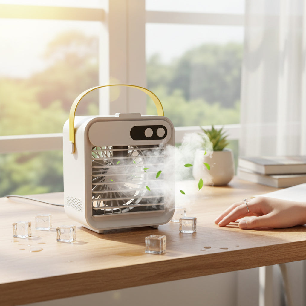 Whisper-Quiet Mist Cooler | Your Go-To Portable Comfort Solution