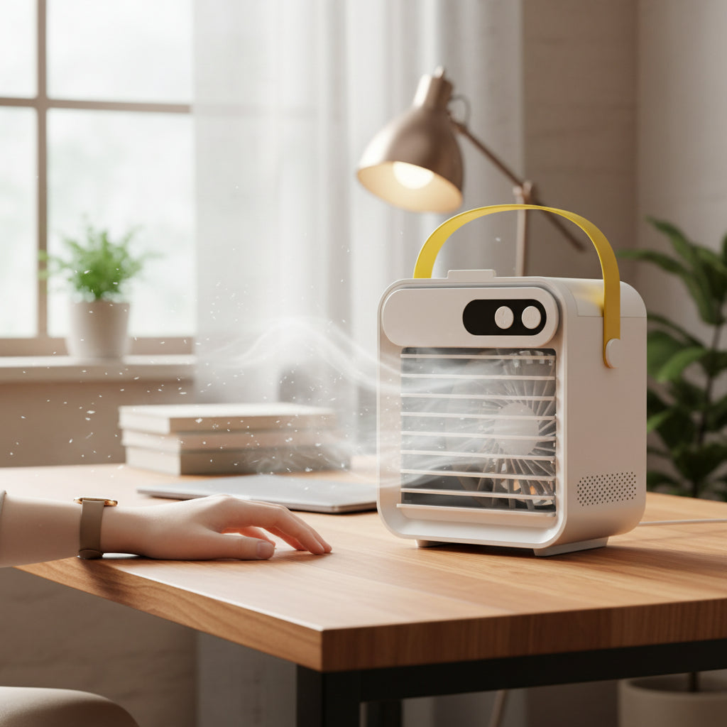 Whisper-Quiet Mist Cooler | Your Go-To Portable Comfort Solution