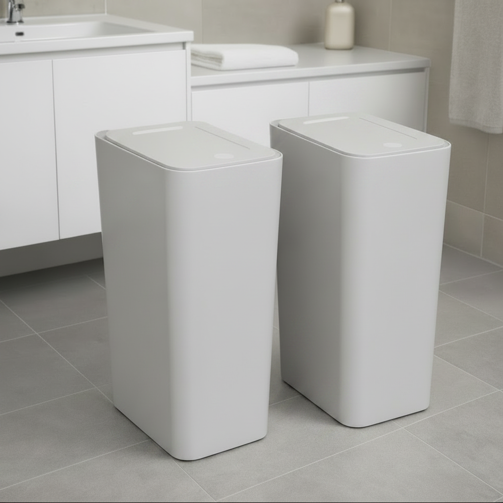 Sleek Touch-Open 12L Compact Waste Bin