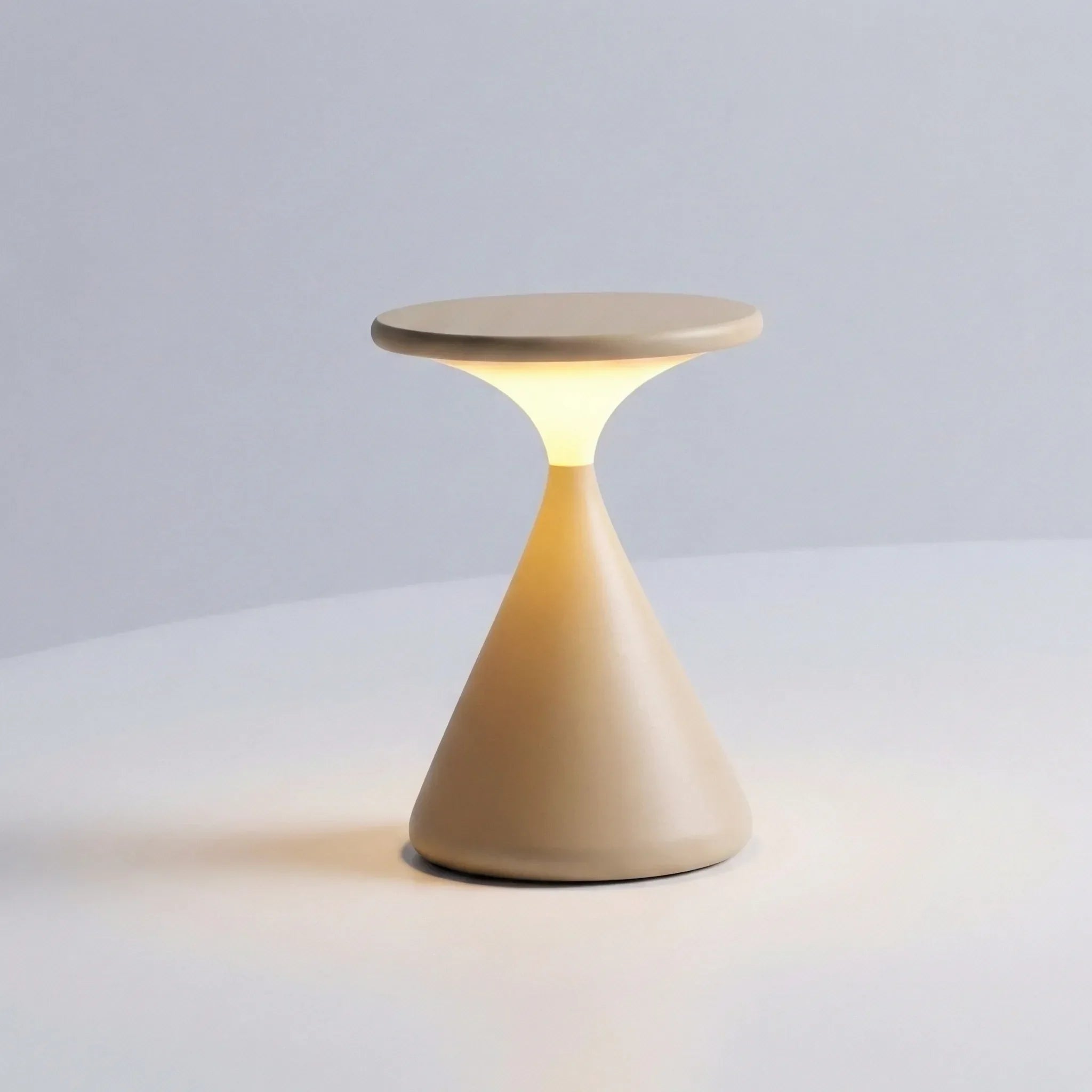 Portable Hourglass-Shaped Table Lamp - Cordless Design
