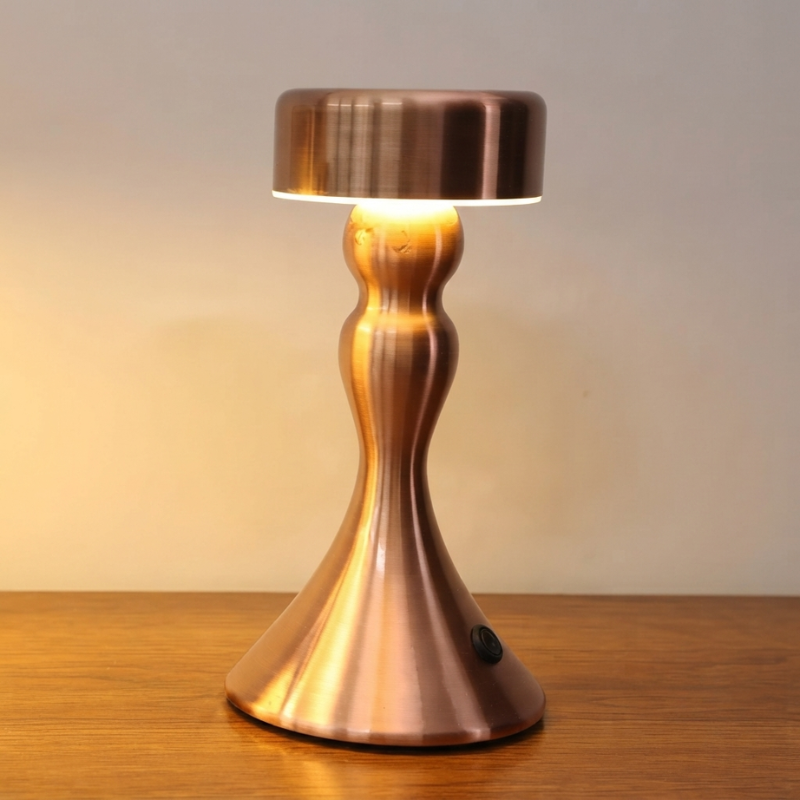 Wireless Rechargeable Touch-Dimmer Table Lamp with Charging Pad