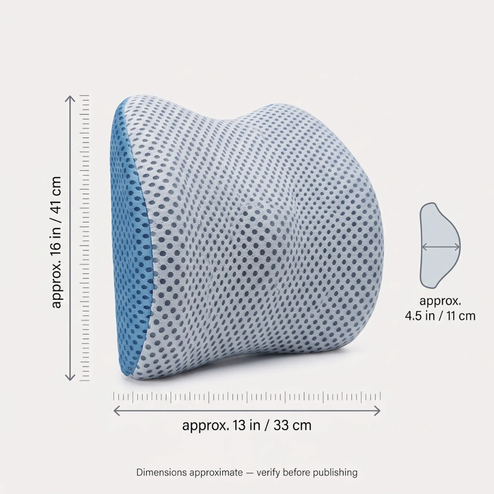 PosturePerfect | Ergonomic Back Support Cushion | Premium Memory Foam Comfort