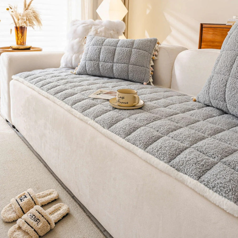 Luxurious Microfiber Sofa Protector with Non-Slip Backing