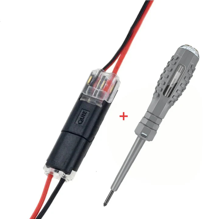 2-Pole Cable Connectors No-Stripping Transparent Window Pack of 50