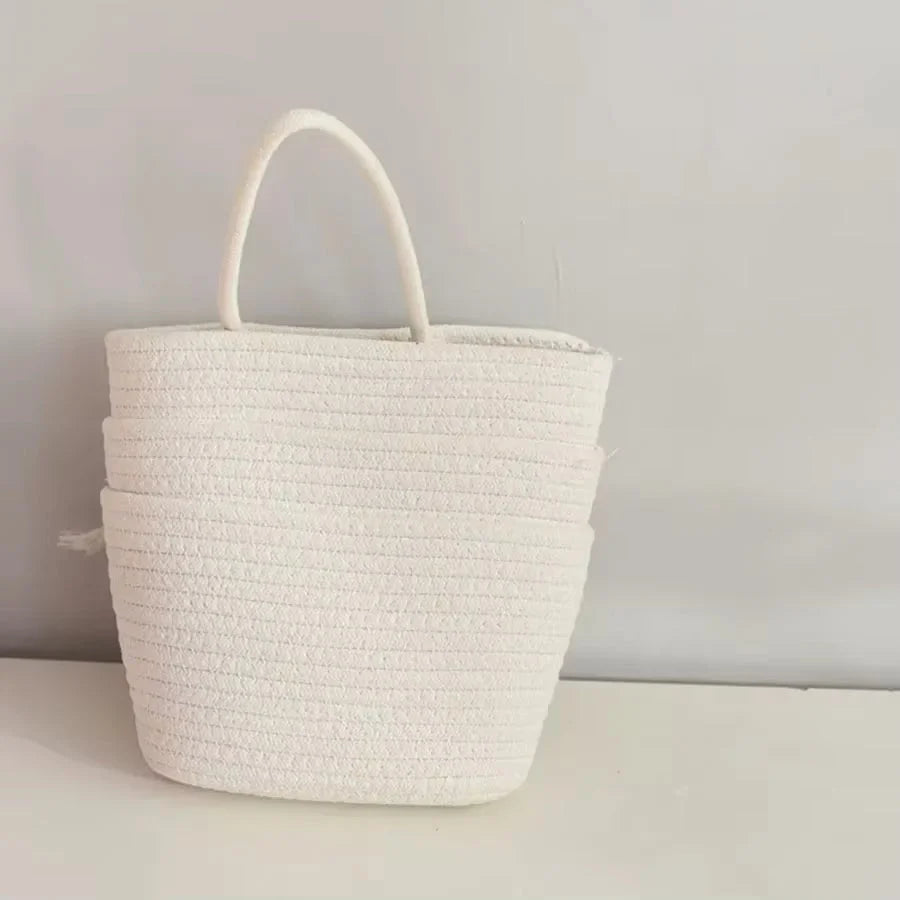 3-Tier Hanging Basket Cotton & Linen Space-Saving