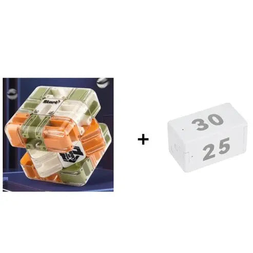 3D Maze Cube Transparent ABS Stainless Steel Ball