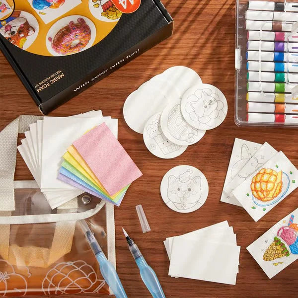 3D Painting Kit Moisture-Reactive Paper & Watercolor Pencils