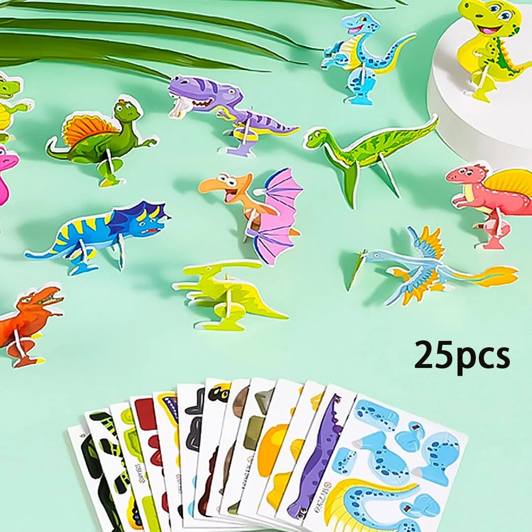 3D Puzzle Set Educational Cardboard Pop-Out