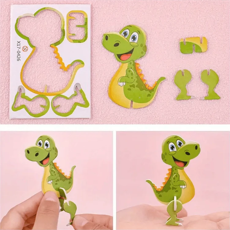 3D Puzzle Set Educational Cardboard Pop-Out