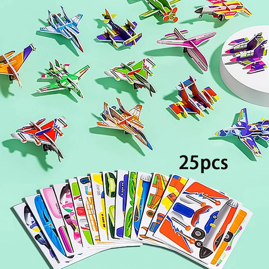 3D Puzzle Set Educational Cardboard Pop-Out