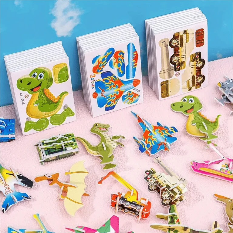 3D Puzzle Set Educational Cardboard Pop-Out