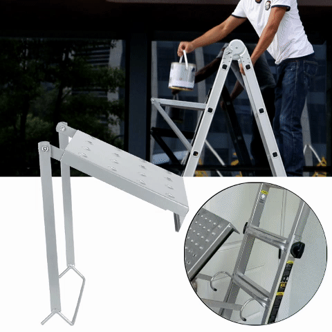 A-Frame Ladder Platform Galvanized Steel Slip-Resistant 150 Kg Capacity