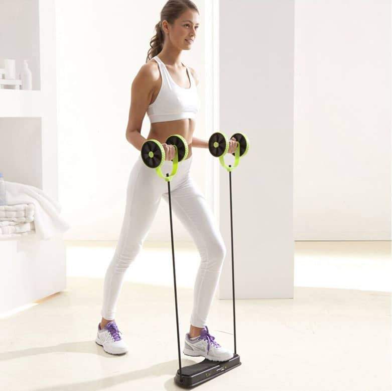Ab Roller Double Wheels & Adjustable Resistance