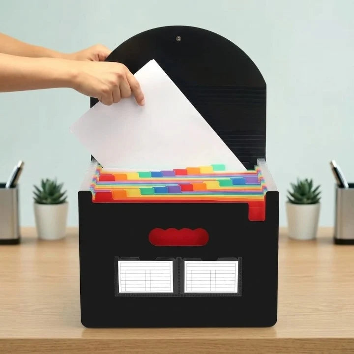 Accordion File Folder Waterproof & Expandable 24 Pockets