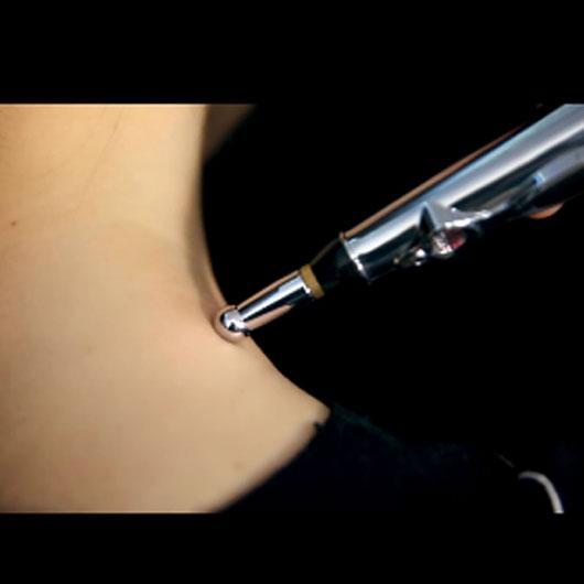 Acupuncture Pen Needle-Free Adjustable Intensity 3 Interchangeable Heads