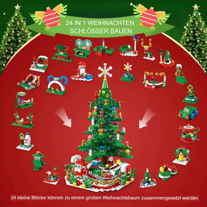 Advent Calendar Buildable Mini Christmas Tree Reusable Keepsake