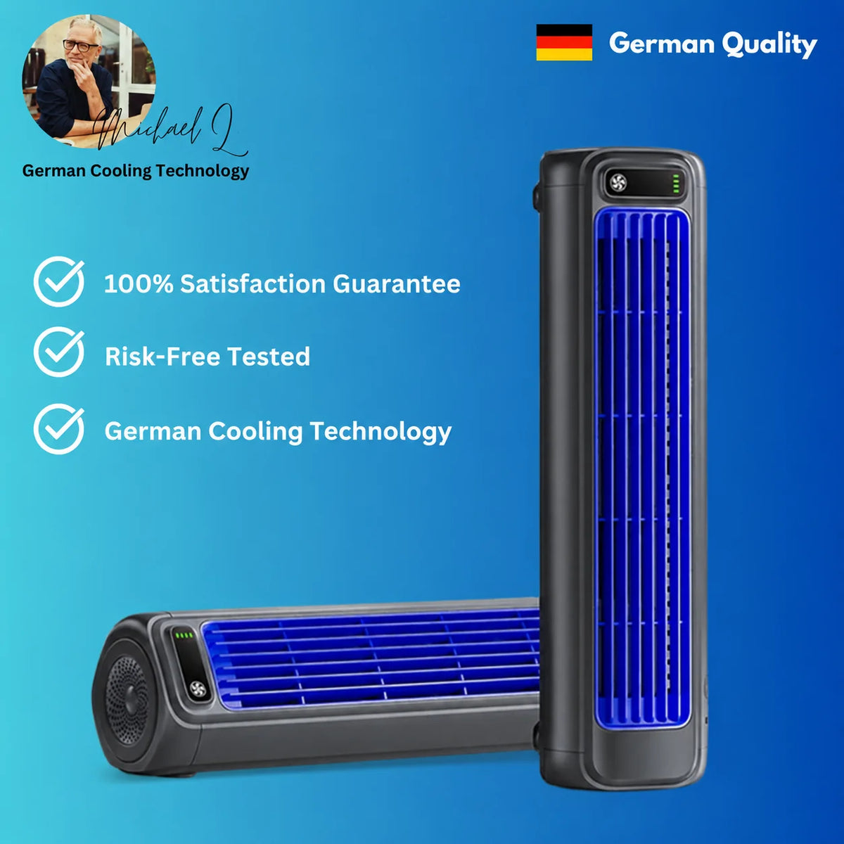 Air Cooler Bladeless Ultra-Quiet Rechargeable