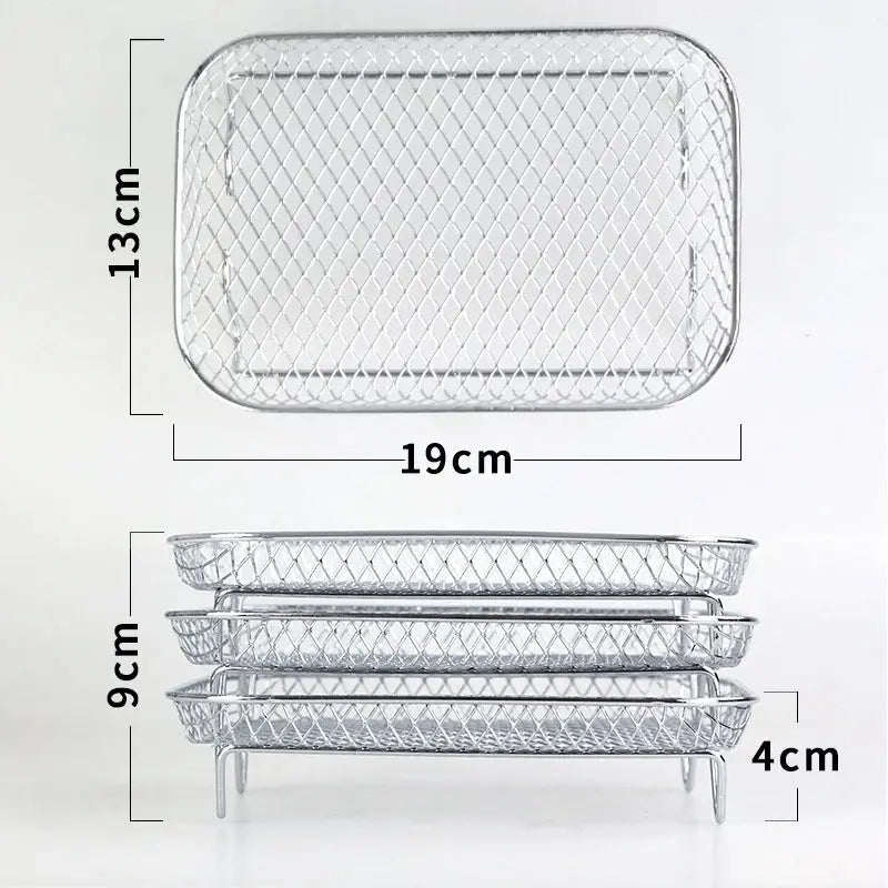 Air Fryer Baskets Stackable Stainless Steel Set of 3