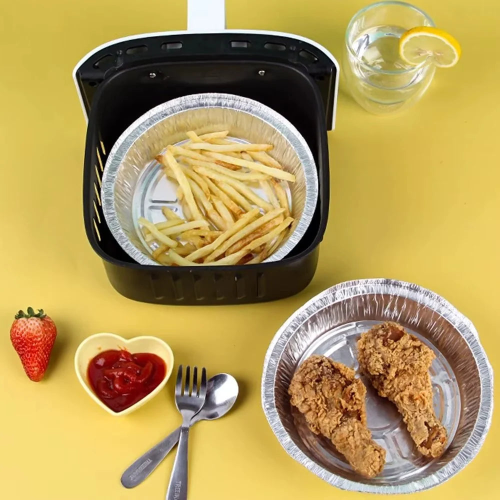 Air Fryer Foil Inserts High Rim Heat-Resistant Disposable