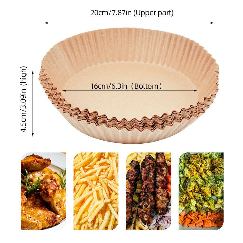 Air Fryer Liners Perforated Nonstick 50 Pack