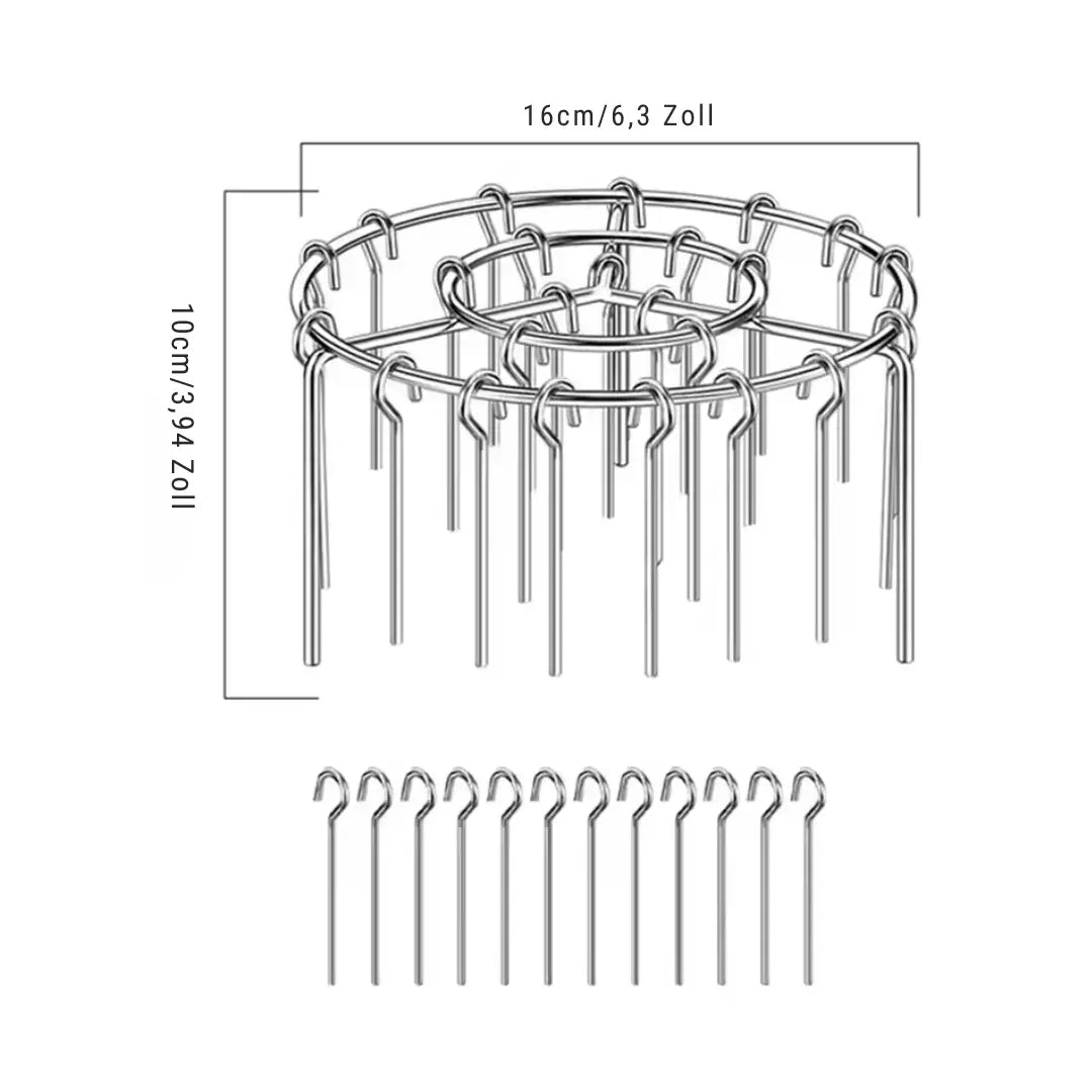 Air Fryer Skewer Rack Non-Stick Stainless Steel Smoke-Free
