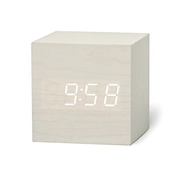 Alarm Clock LED Time Date & Temperature Compact Cube