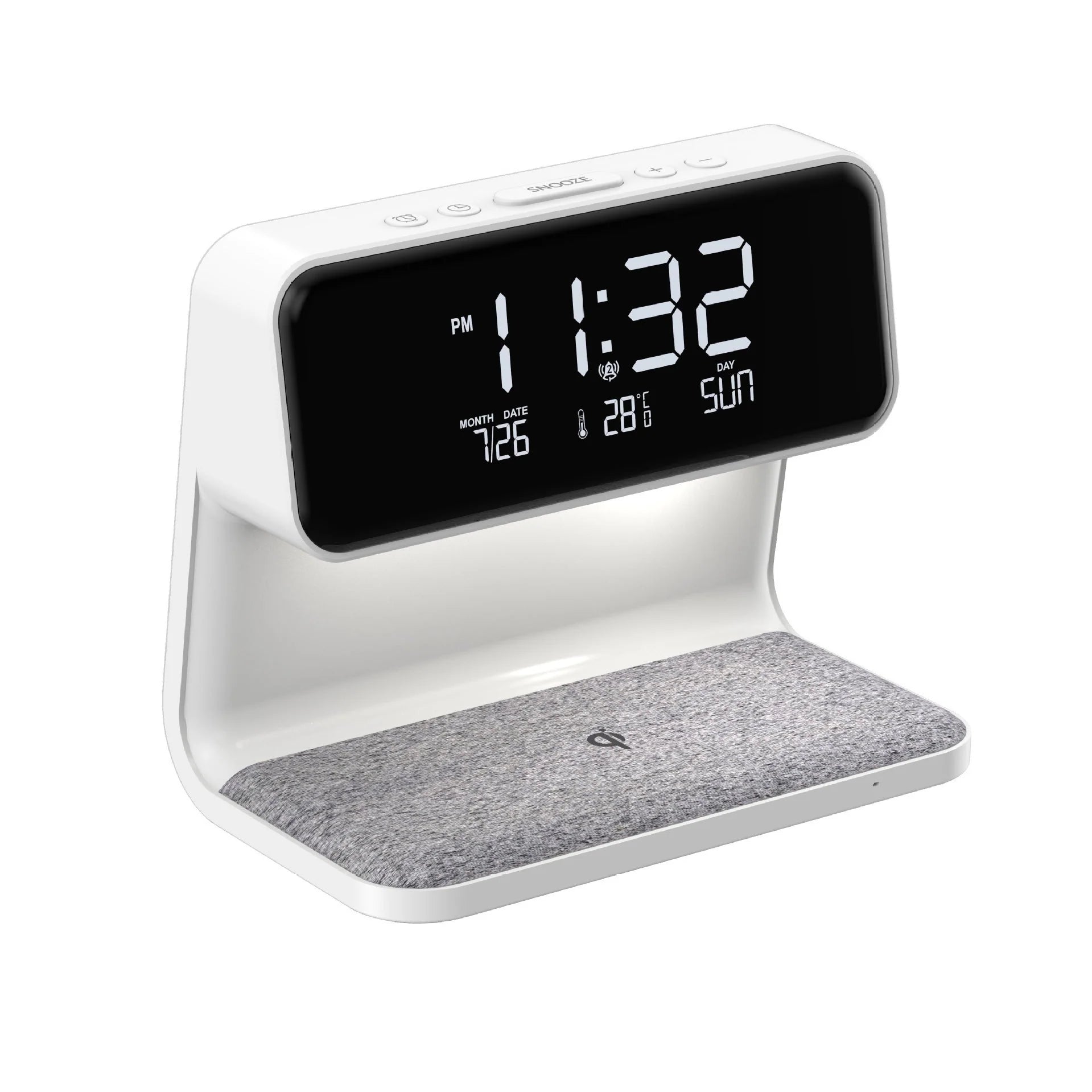 Alarm Clock Wireless Charger & Dimmable Night Light