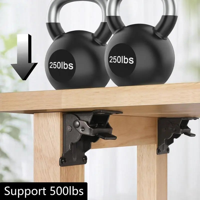 Angle Bracket Heavy-Duty Foldable Self-Locking 225 kg Set of 2