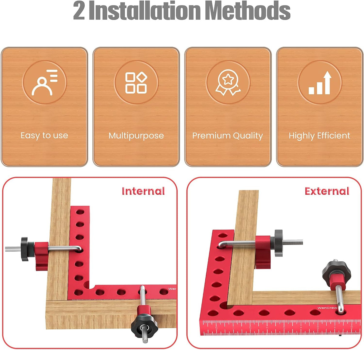 Angle Clamp Set 90 Degree Alignment Aluminum Adjustable Screw