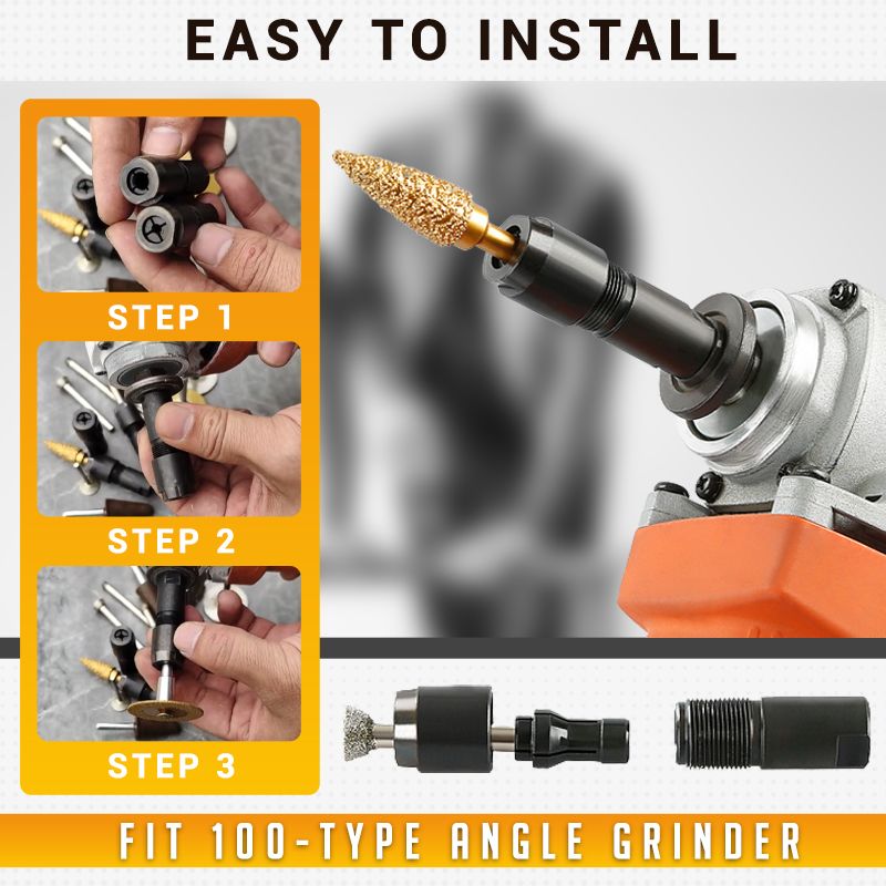 Angle Grinder Adapter Solid Metal Dual Clamping