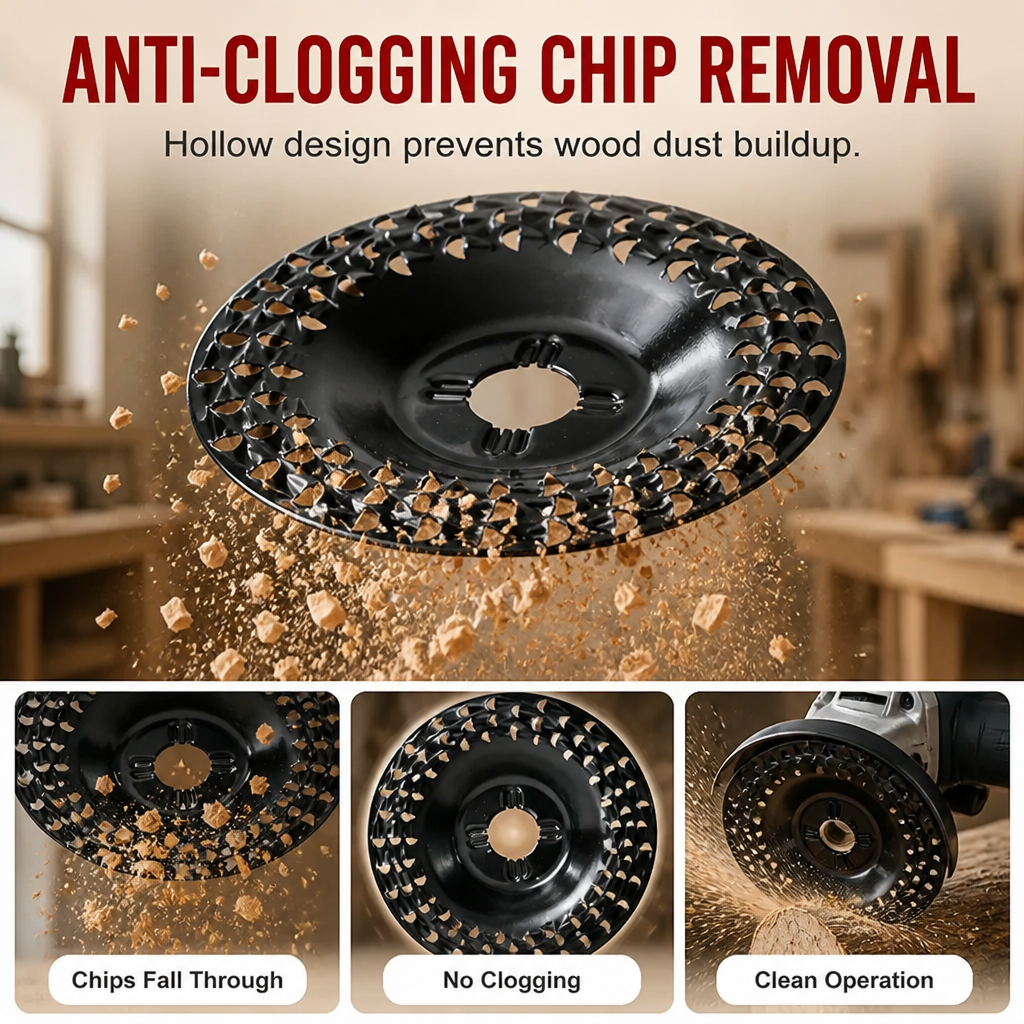 Angle Grinder Disc Curved Dome Anti-Clog Carbon Steel