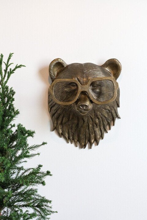 Animal Head Wall Decor Hand-Painted Resin UV-Resistant