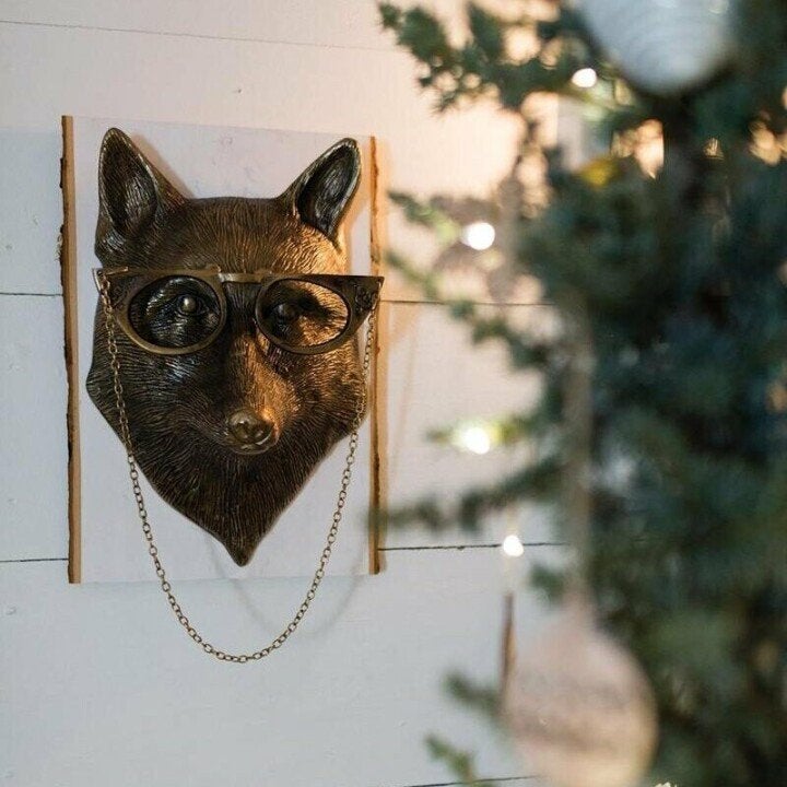 Animal Head Wall Decor Hand-Painted Resin UV-Resistant