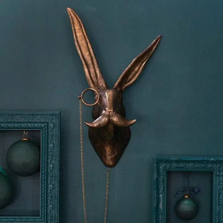 Animal Head Wall Decoration Hand-Painted Resin