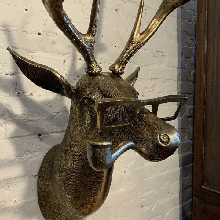 Animal Head Wall Decoration Hand-Painted Resin