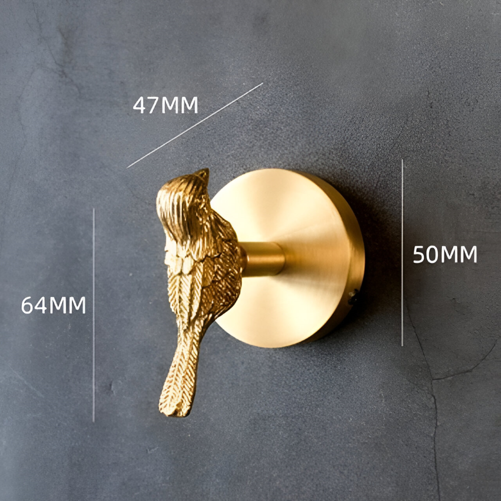 Animal Wall Hook Solid Copper Gold Finish