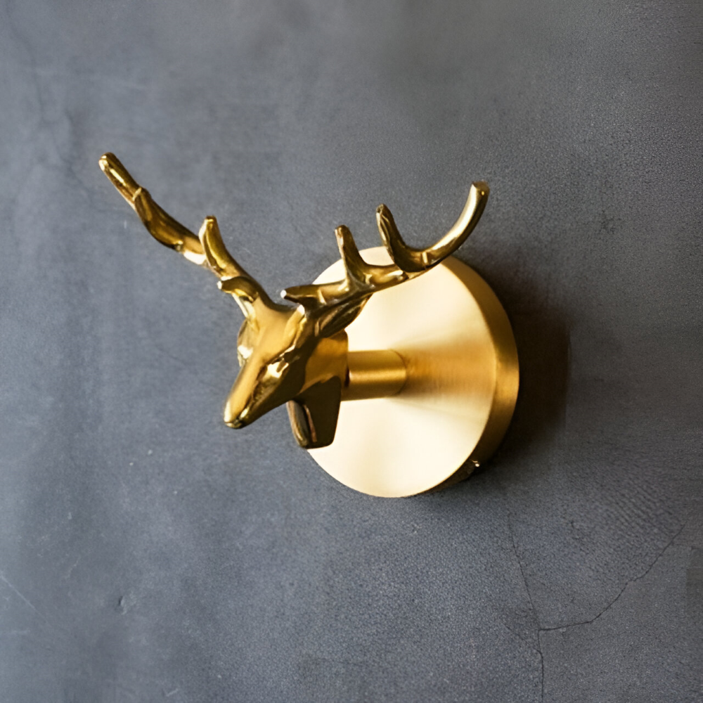 Animal Wall Hook Solid Copper Gold Finish