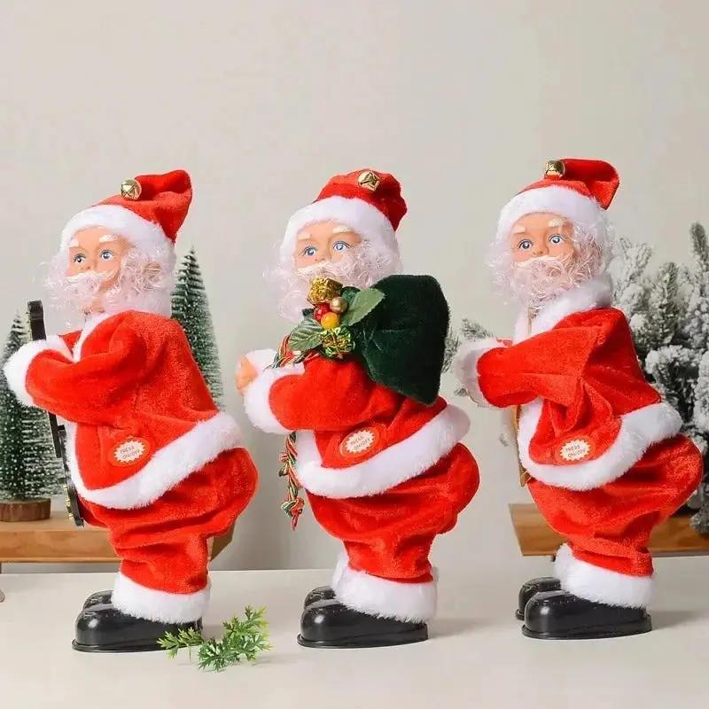 Animated Santa Gnome Musical Battery-Operated Plush Finish
