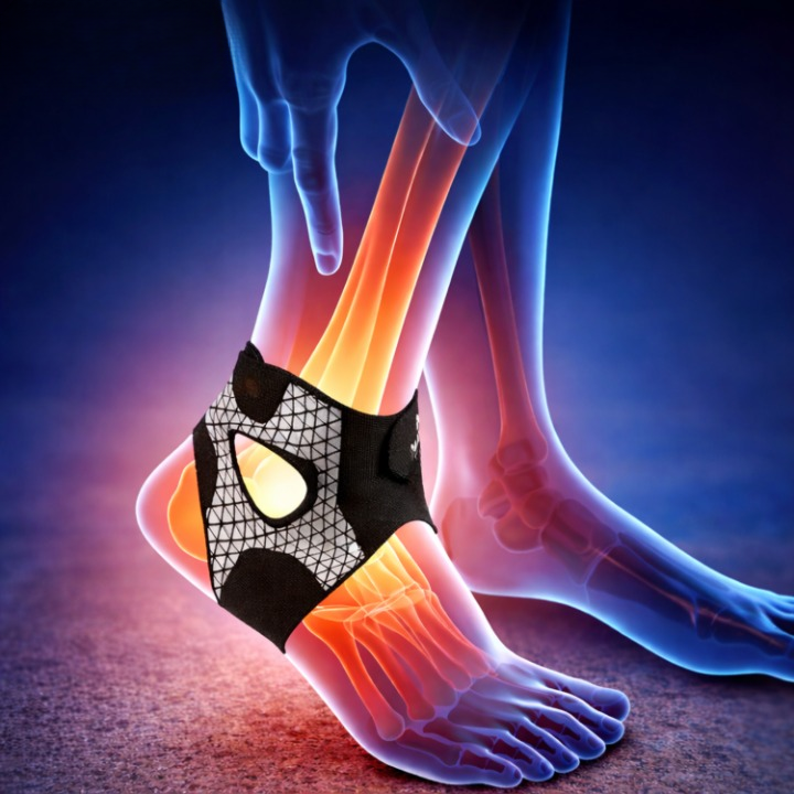 Ankle Brace Tech-Flex Reinforced U-Shaped Compression Adjustable Velcro