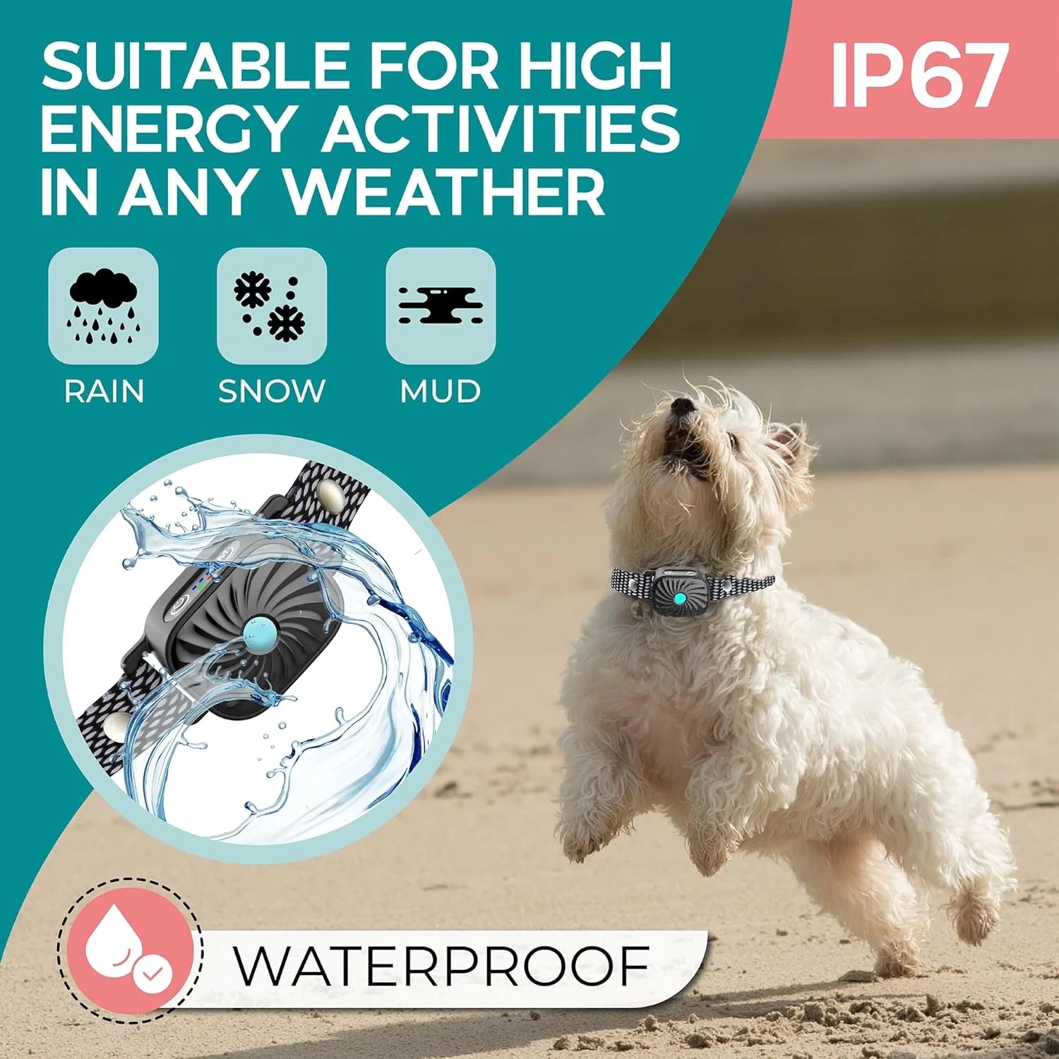 Anti-Bark Collar Small Dogs Sound & Vibration Intelligent Detection