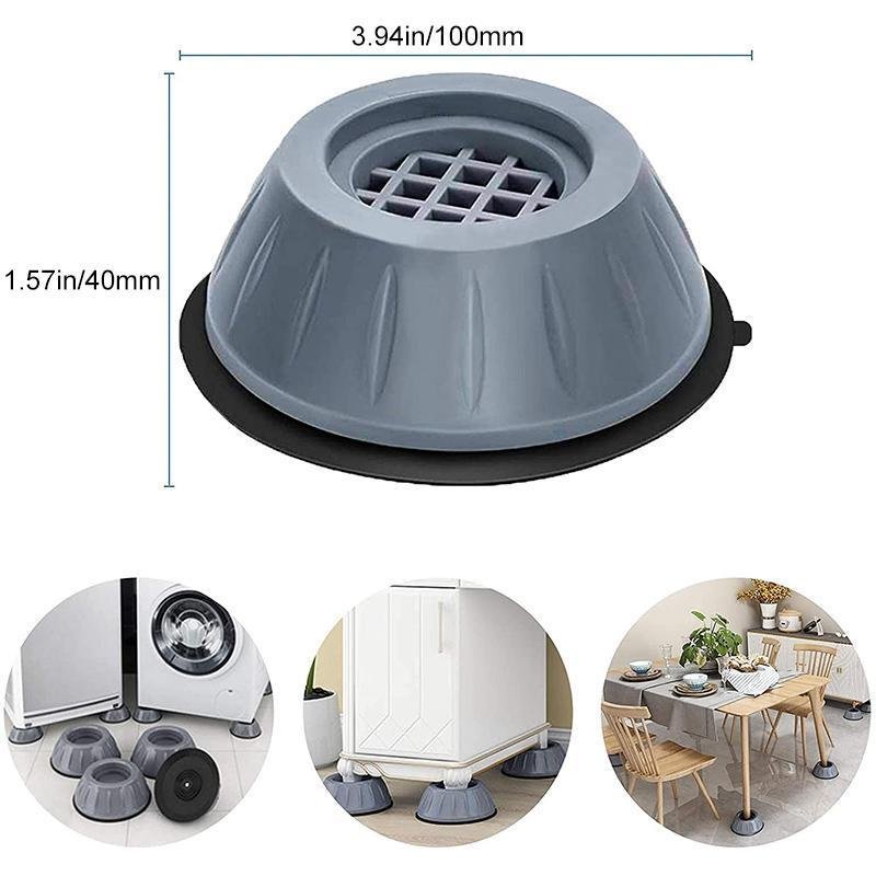 Anti-Vibration Pads Noise-Reducing Rubber Non-Slip Set of 4