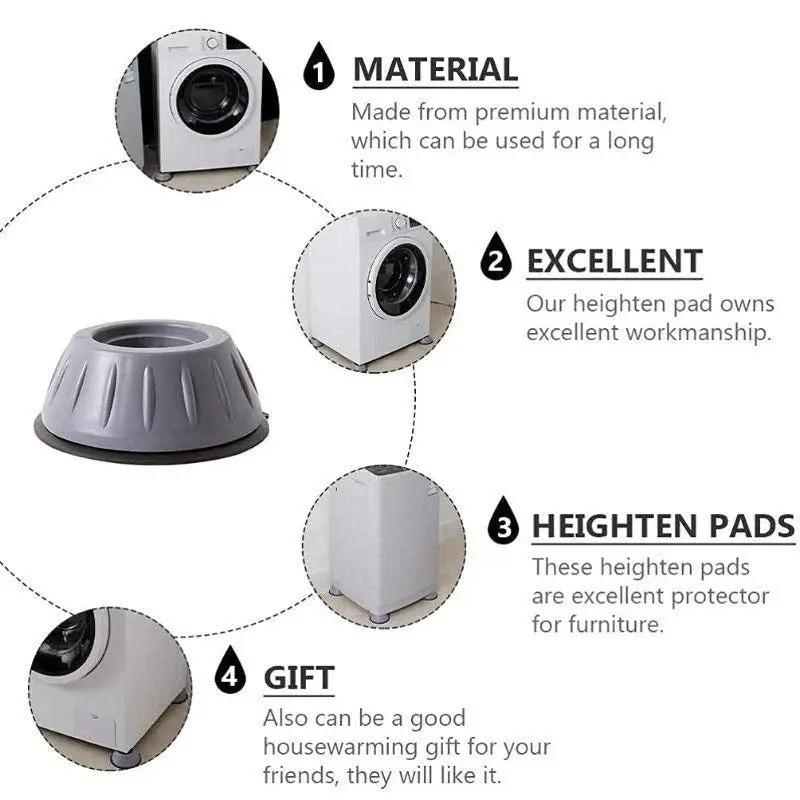 Appliance Anti-Vibration Pads Shock-Absorbing Rubber Set of 8