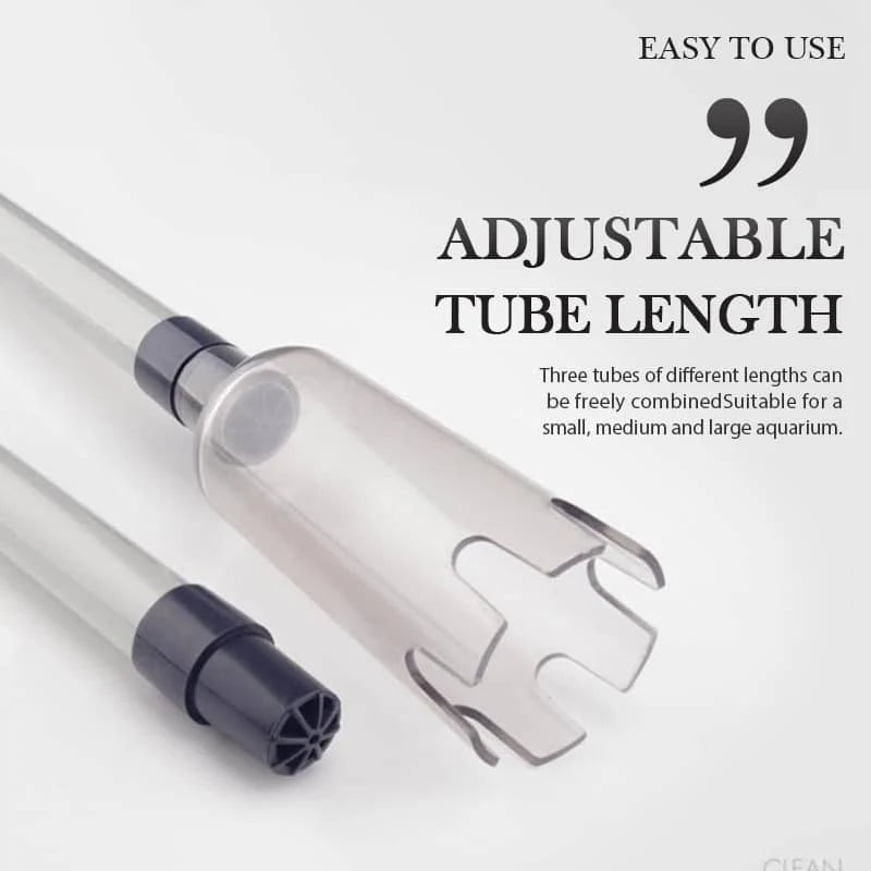 Aquarium Gravel Cleaner Battery-Powered Fine Filter Bag Adjustable Pipe