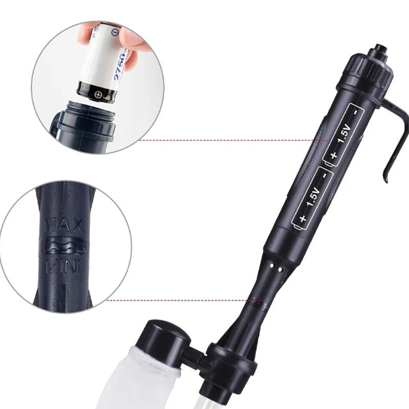 Aquarium Gravel Vacuum Automatic Battery-Powered Connectable Tubes