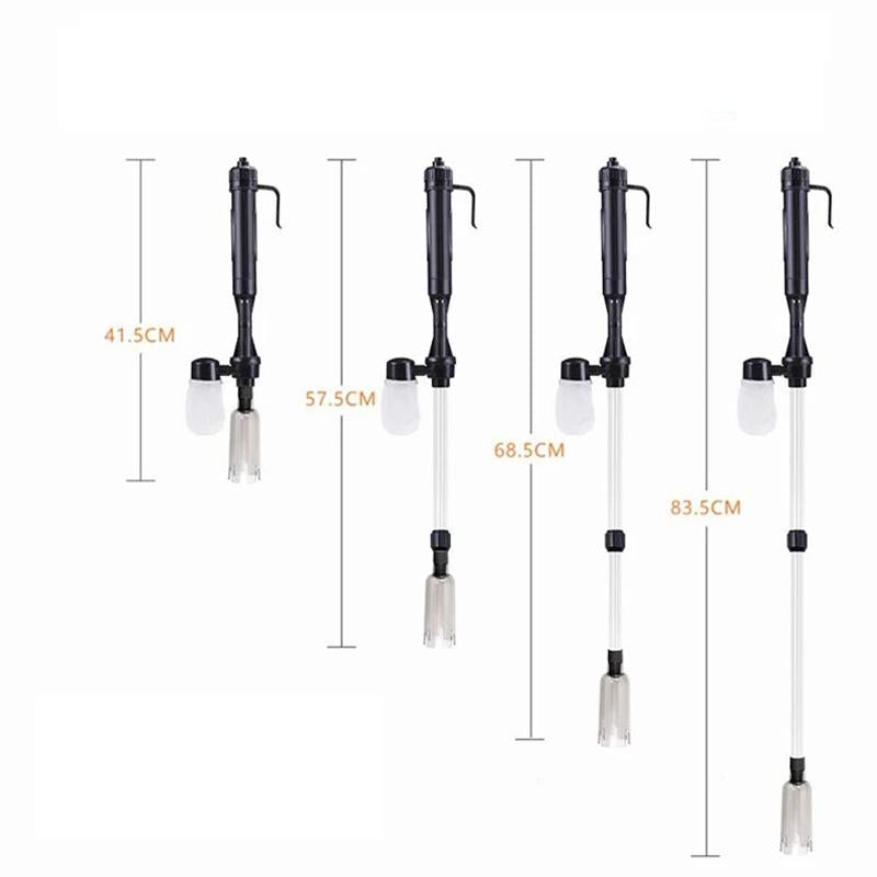 Aquarium Gravel Vacuum Automatic Battery-Powered Connectable Tubes
