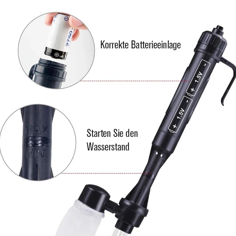 Aquarium Gravel Vacuum Battery-Powered Filter Bag