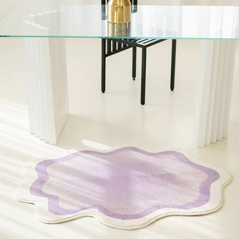 Area Rug Pastel Cloud Soft Polyester Non-Slip Backing