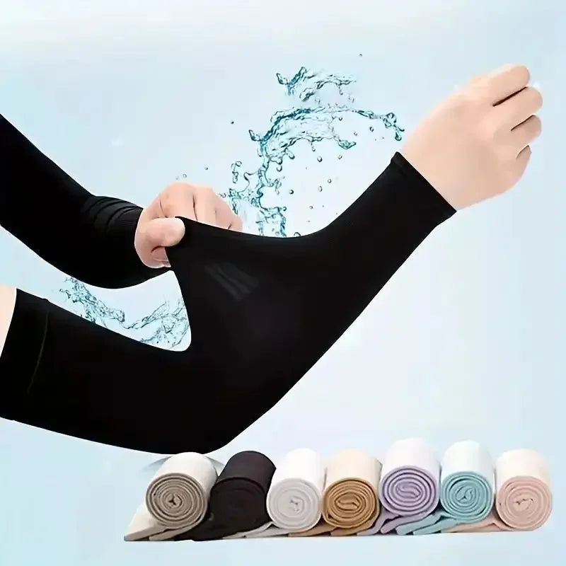 Arm Sleeves Ice Silk Cooling UPF 50+ Breathable Fit